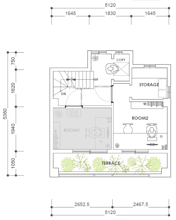 ROOM2部屋の間取り図